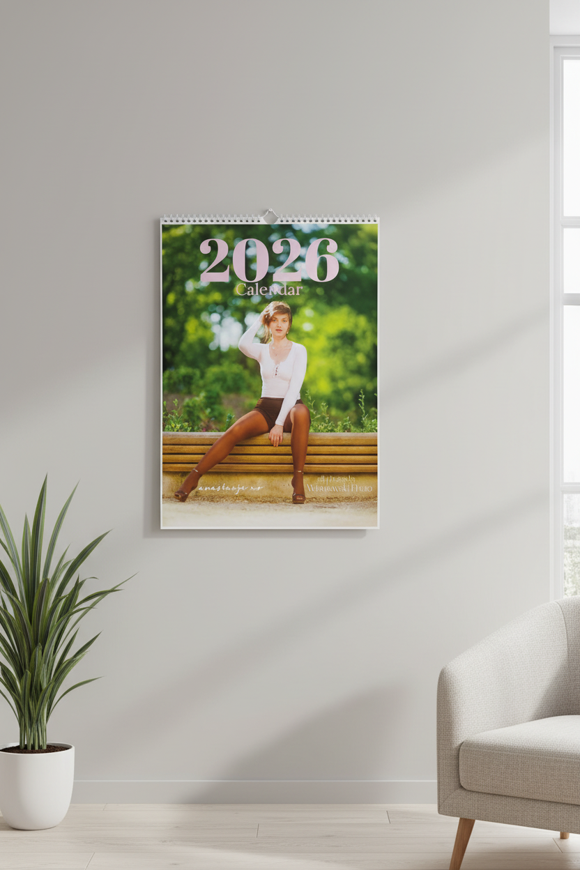 Mockup kalendarza ściennego z Twoim produktem